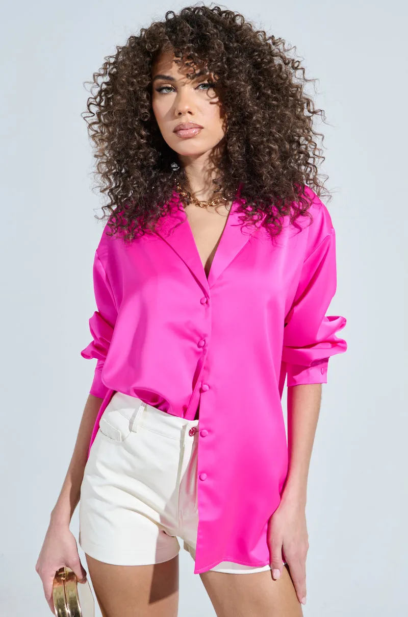 GEO SATIN LONG SLEEVE BLOUSE sold by AKIRA product image thumbnail 5