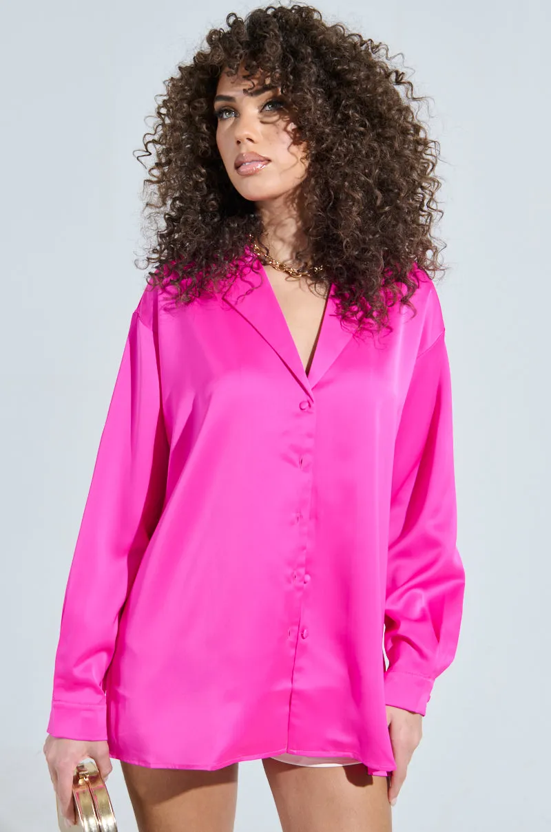GEO SATIN LONG SLEEVE BLOUSE sold by AKIRA product image thumbnail 2