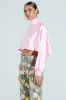 TALIA SATIN MOCK NECK BLOUSE sold by AKIRA