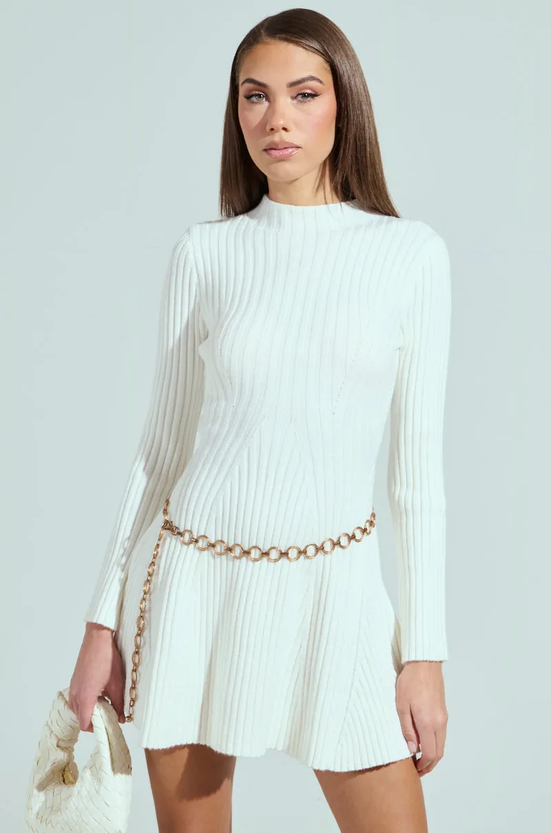 SLEEK AND CHIC KNIT MINI DRESS sold by AKIRA product image thumbnail 2