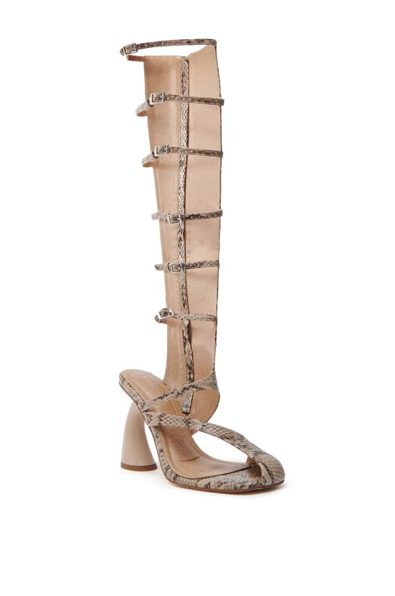 AZALEA WANG ANDRIUS SNAKE CHUNKY GLADIATOR SANDAL sold by AKIRA product image thumbnail 5