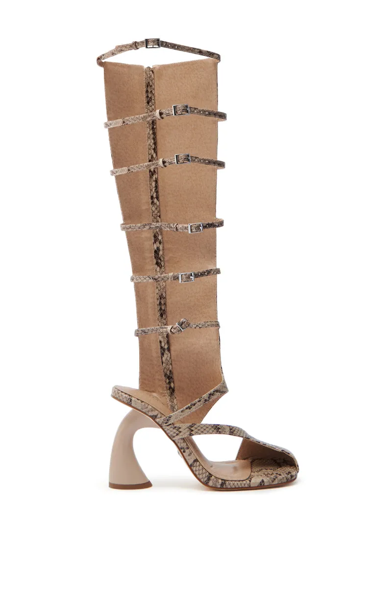 AZALEA WANG ANDRIUS SNAKE CHUNKY GLADIATOR SANDAL sold by AKIRA product image thumbnail 4