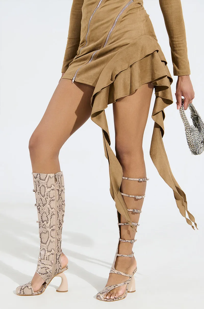 AZALEA WANG ANDRIUS SNAKE CHUNKY GLADIATOR SANDAL sold by AKIRA product image thumbnail 2