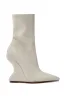 AZALEA WANG ARKETTA BEIGE ABSTRACT WEDGE HEEL BOOTIE sold by AKIRA