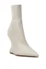 AZALEA WANG ARKETTA BEIGE ABSTRACT WEDGE HEEL BOOTIE sold by AKIRA