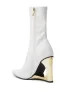 AZALEA WANG BRIXHAM WHITE BOOTIE WITH NOVELTY HEEL sold by AKIRA