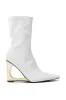 AZALEA WANG BRIXHAM WHITE BOOTIE WITH NOVELTY HEEL sold by AKIRA