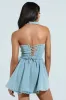 DAINTY DENIM MINI DRESS sold by AKIRA