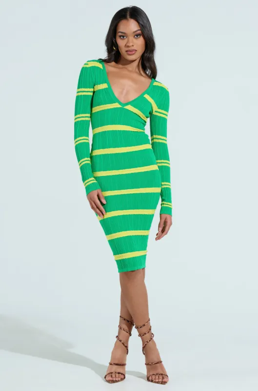 FEELING LUCKY MIDI DRESS sold by AKIRA