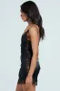 SHOW US WHAT YOU GOT SATIN MINI DRESS IN BLACK sold by AKIRA