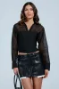 THE PERFECT FIT CORSETTED BLOUSE sold by AKIRA