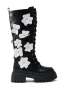 AZALEA WANG MIRABELLA BLACK FLORAL EMBELLISHED BOOT sold by AKIRA