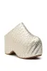 AZALEA WANG TEATREE GOLD WOVEN CLOG sold by AKIRA