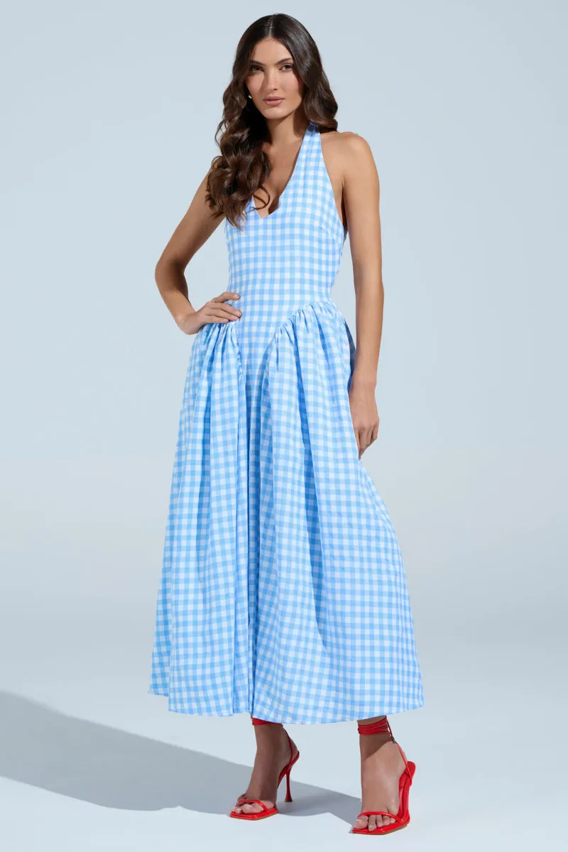 NEVER GONNA STOP PLAID MAXI DRESS sold by AKIRA product image thumbnail 3