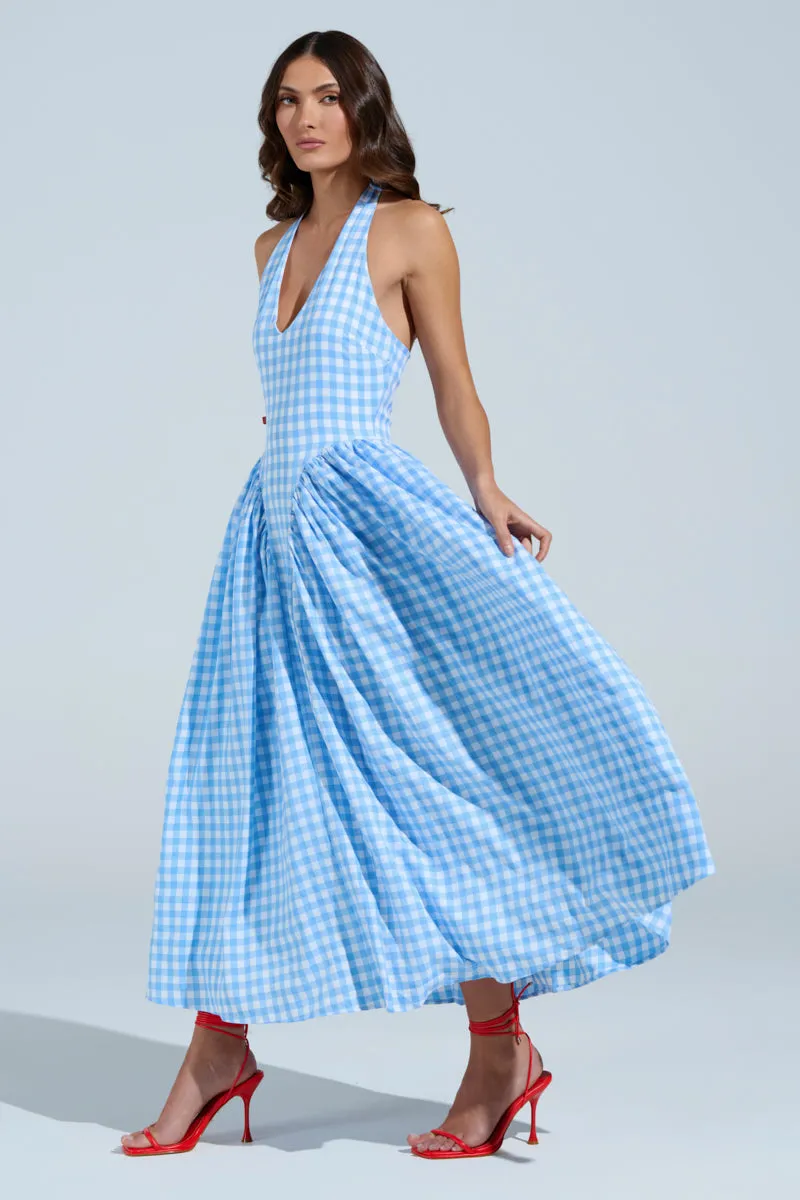NEVER GONNA STOP PLAID MAXI DRESS sold by AKIRA product image thumbnail 5