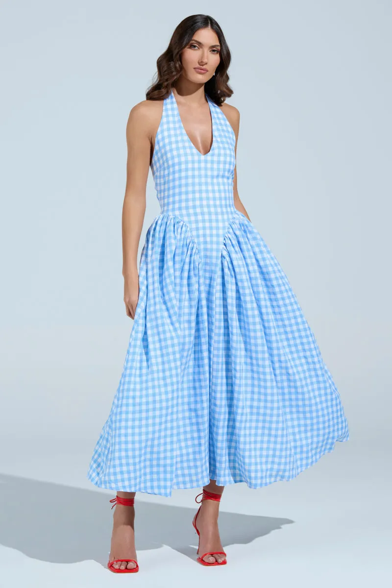 NEVER GONNA STOP PLAID MAXI DRESS sold by AKIRA product image thumbnail 4