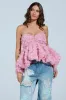 I CAN GET MY OWN FLOWERS STRAPLESS TOP sold by AKIRA