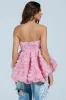 I CAN GET MY OWN FLOWERS STRAPLESS TOP sold by AKIRA