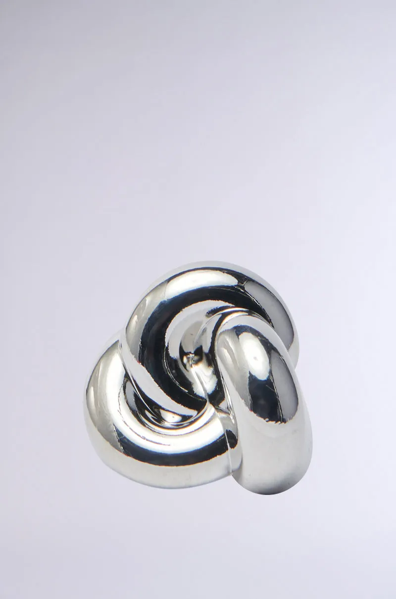 A LITTLE GOES A LONG WAY SILVER RING sold by AKIRA