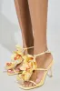 AZALEA WANG CREDENZA YELLOW FLORAL STILETTO SANDAL sold by AKIRA