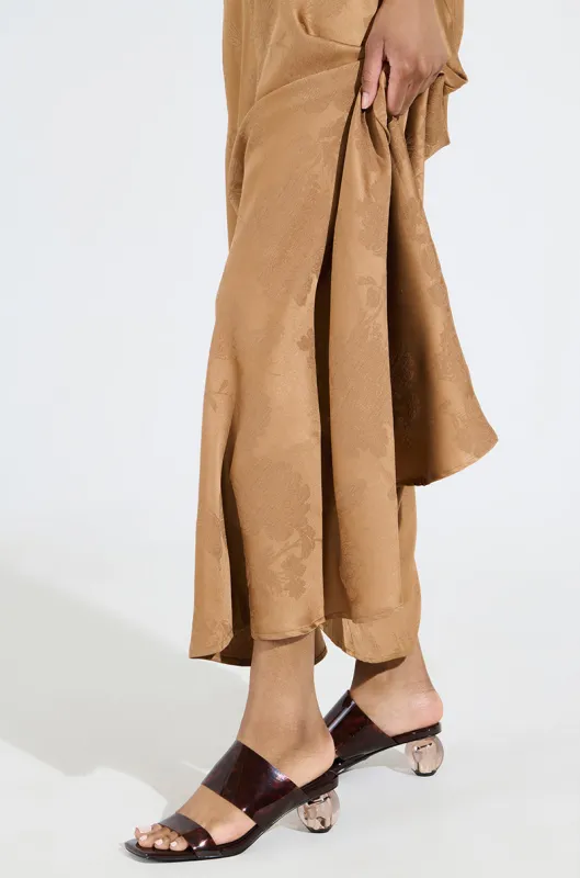 AZALEA WANG LIRIO BROWN BALL HEEL SANDAL sold by AKIRA