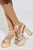 AZALEA WANG ARLETH GOLD SANDAL sold by AKIRA