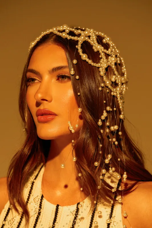 PEARL LOVE HEADPIECE sold by AKIRA