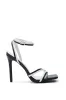 AKIRA NEHARA BLACK AND WHITE STILETTO SANDAL sold by AKIRA