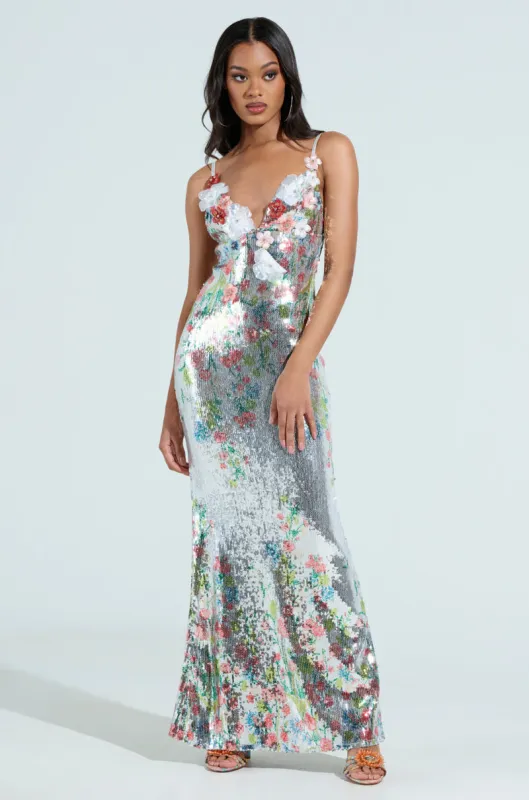 SHINE BRIGHT MAXI DRESS sold by AKIRA