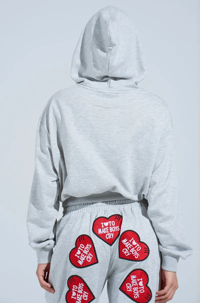 I LOVE TO MAKE BOYS CRY HOODED SWEATSHIRT sold by AKIRA product image thumbnail 5