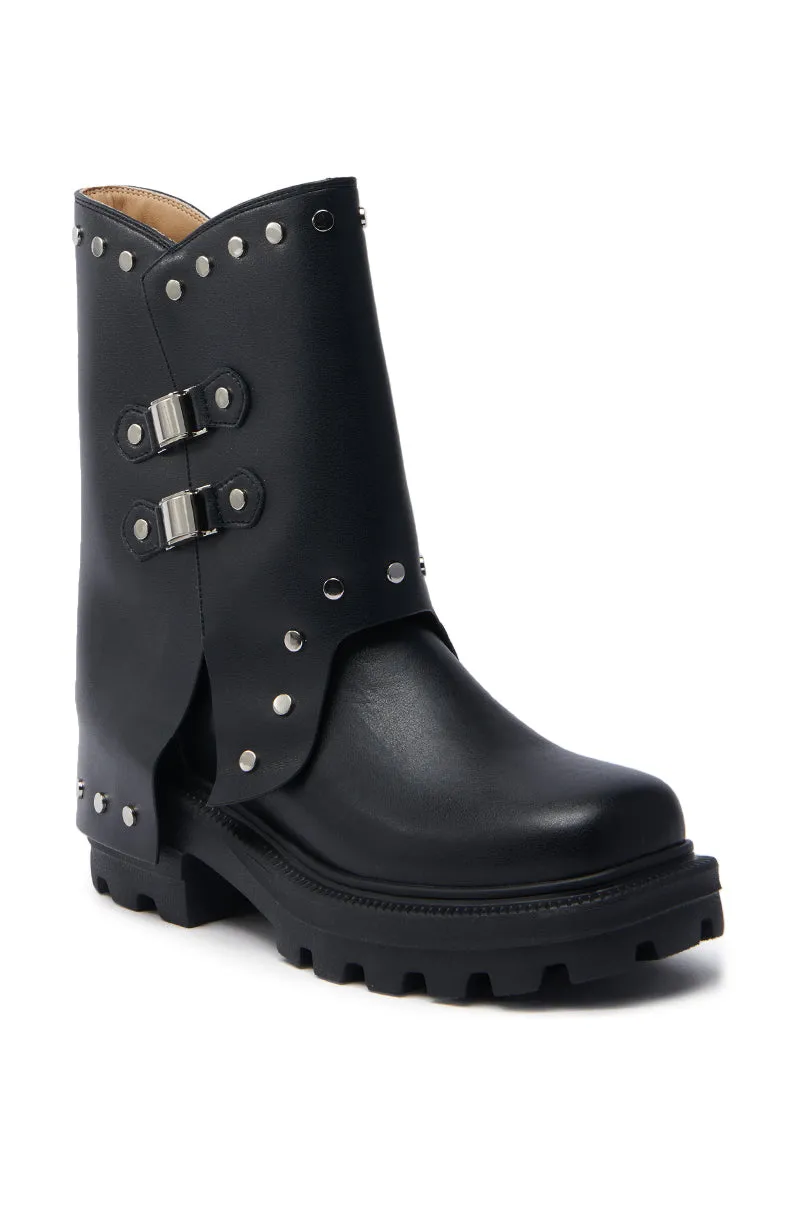 AZALEA WANG XAVIER BLACK WITH METAL FLAT BOOTIE sold by AKIRA product image thumbnail 5