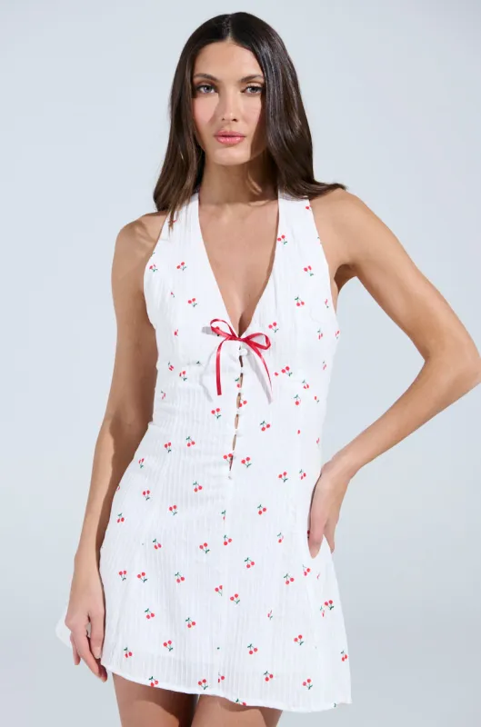 THE CHERRY ON TOP MINI DRESS made by AKIRA