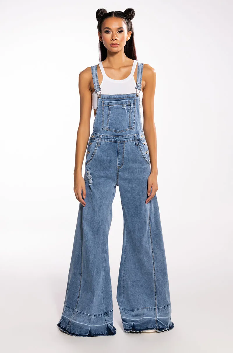 EVERYDAY WIDE LEG OVERALLS sold by AKIRA product image thumbnail 5