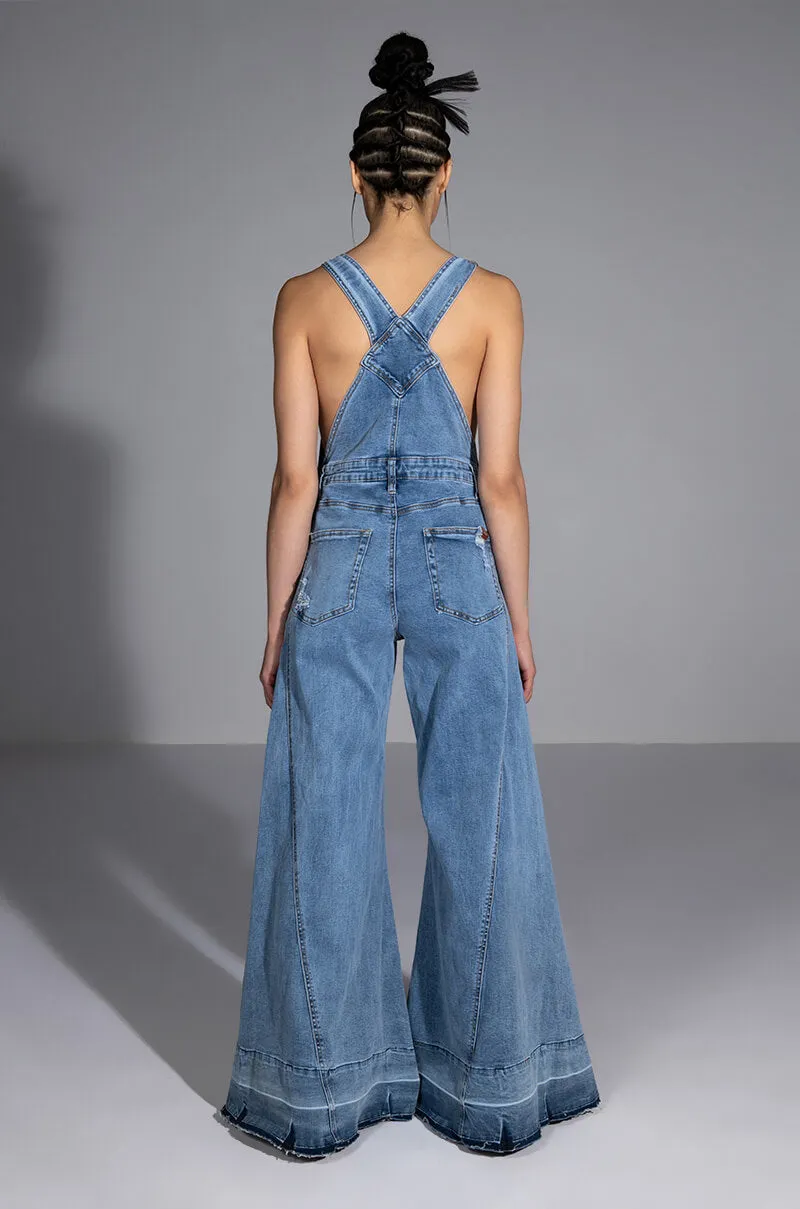 EVERYDAY WIDE LEG OVERALLS sold by AKIRA product image thumbnail 4