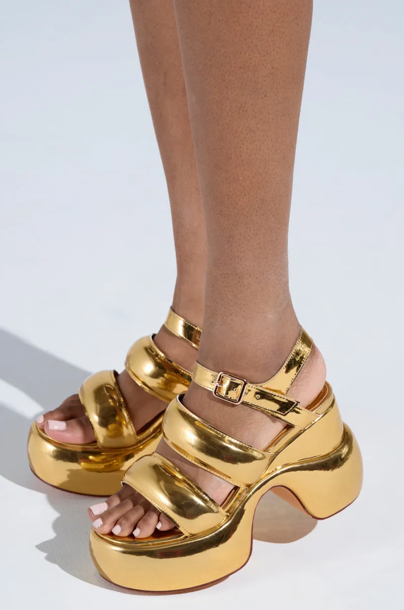 AZALEA WANG NEVES GOLD SANDAL sold by AKIRA product image thumbnail 2