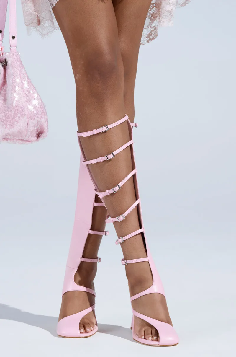 AZALEA WANG ANDRIUS PINK GLADIATOR SANDAL sold by AKIRA product image thumbnail 2