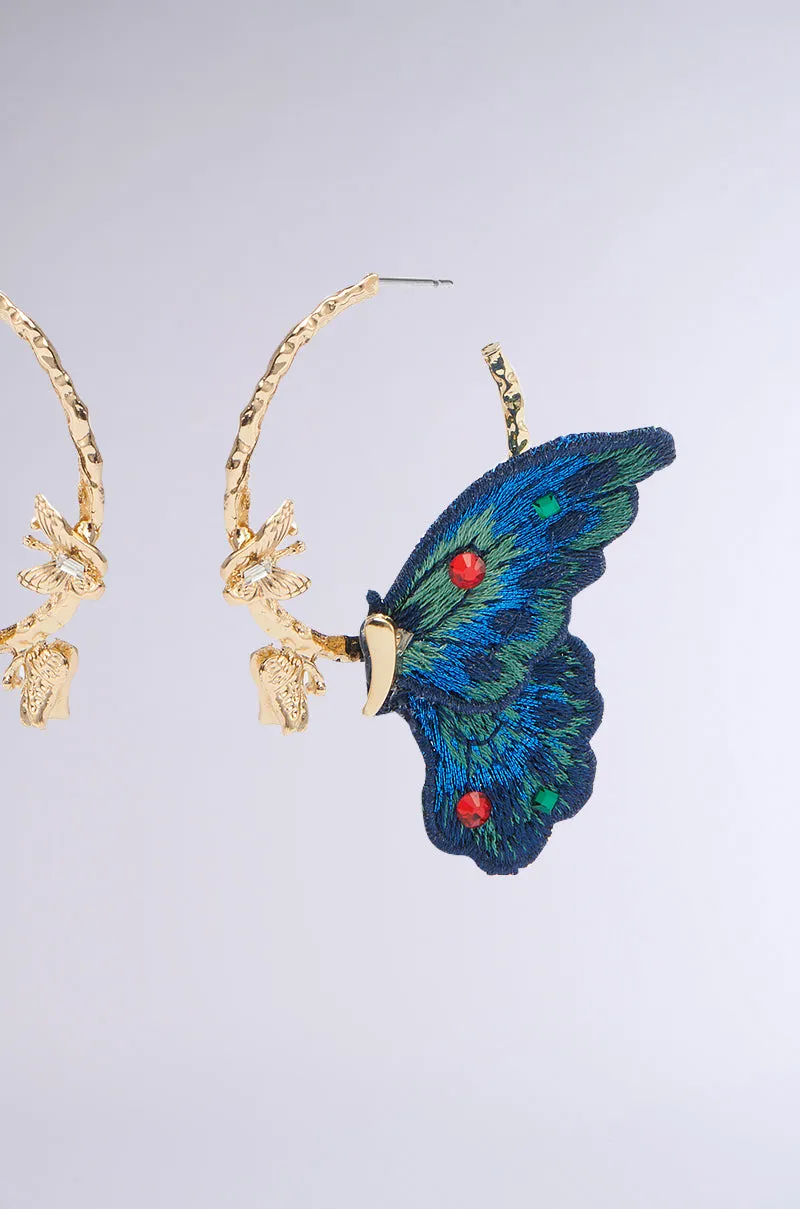 SO FLY BUTTERFLY HOOP EARRING sold by AKIRA product image thumbnail 4