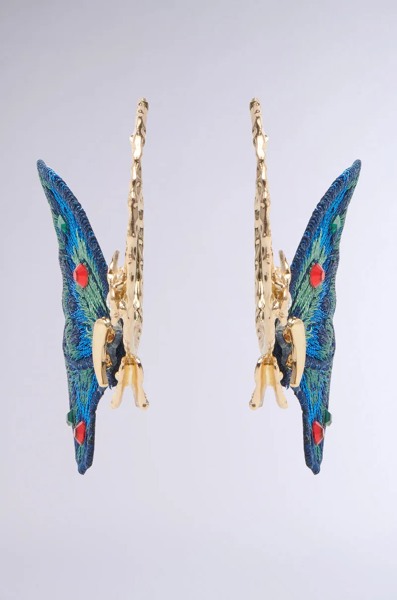SO FLY BUTTERFLY HOOP EARRING sold by AKIRA product image thumbnail 3