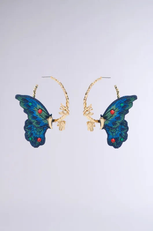 SO FLY BUTTERFLY HOOP EARRING sold by AKIRA