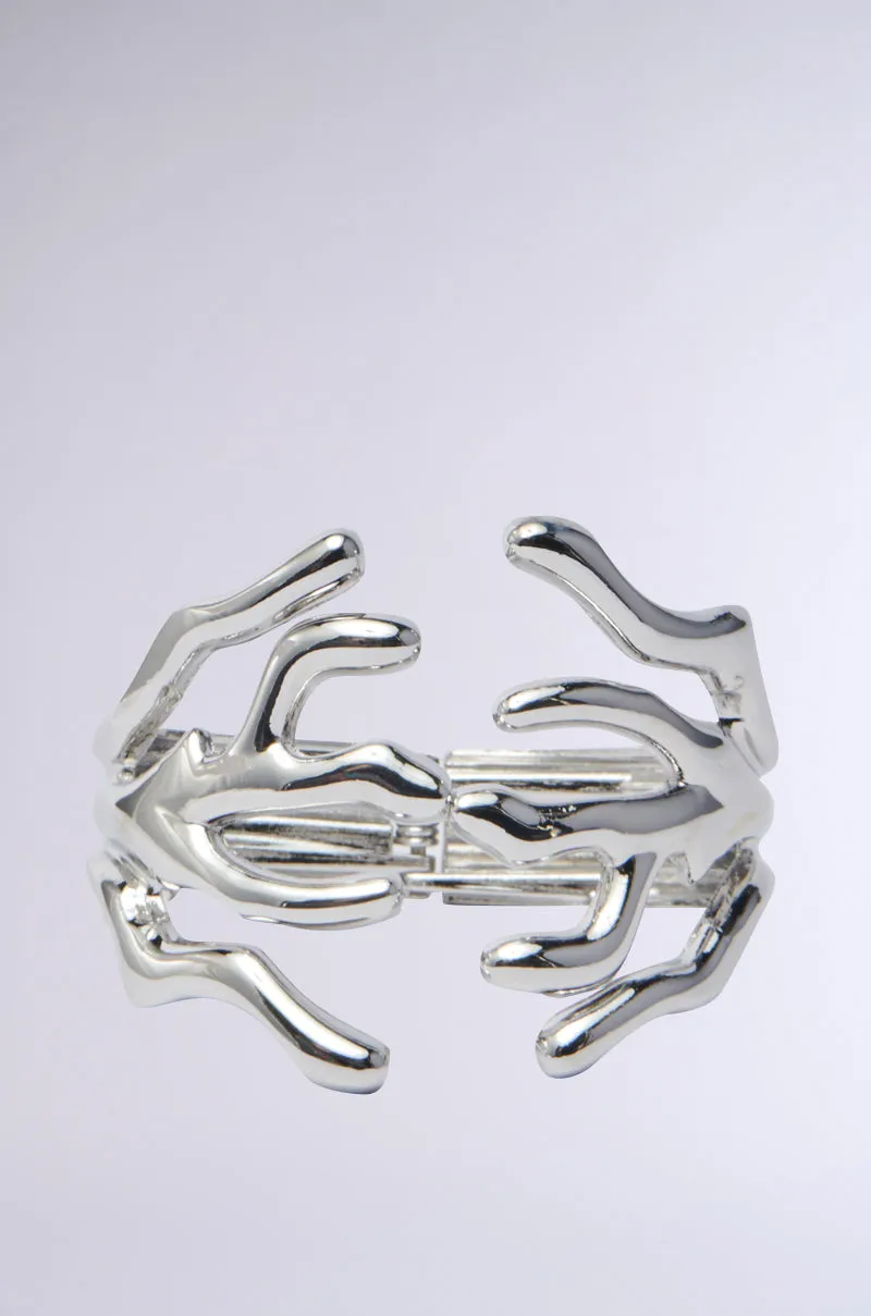 CUFFED UP BRACELET IN SILVER sold by AKIRA