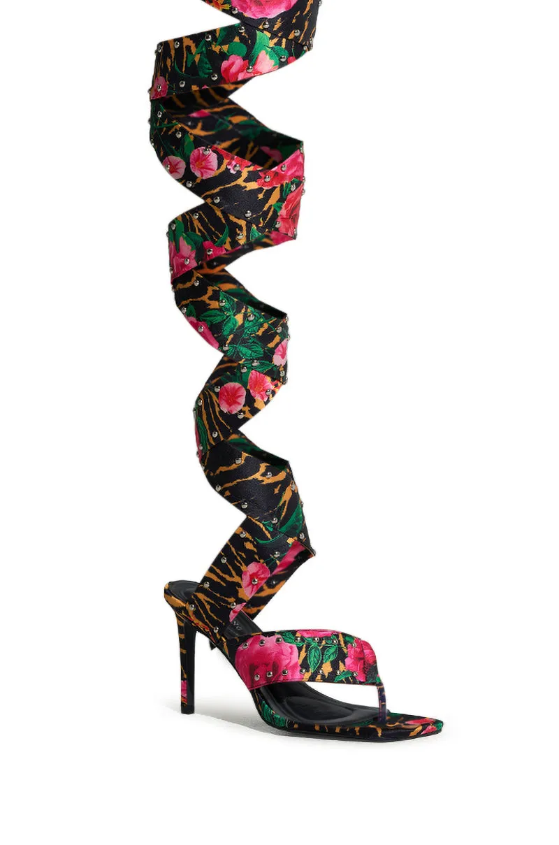 AZALEA WANG HOWLITE TIGER STUDDED STRAPPED SANDAL sold by AKIRA product image thumbnail 5