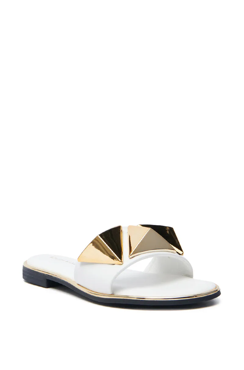 AKIRA BENNO WHITE SLIP ON SANDAL sold by AKIRA product image thumbnail 5