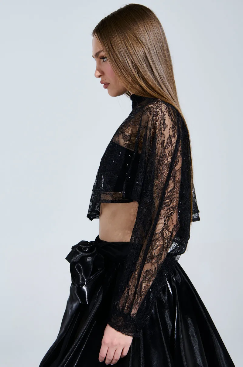 THE PERFECT LONG SLEEVE LACE BLOUSE sold by AKIRA product image thumbnail 3
