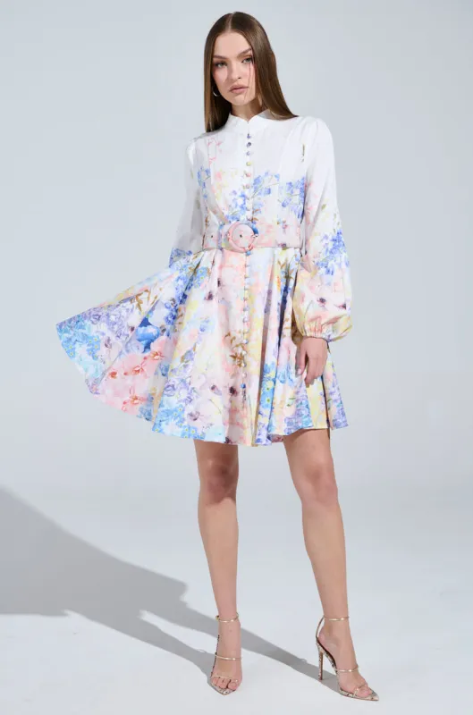 EXPENSIVE TASTE FLORAL MINI DRESS sold by AKIRA
