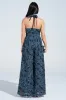 JUSTINA DENIM CUTOUT JUMPSUIT sold by AKIRA