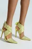 AZALEA WANG SALVIA LIME STUDDED STILETTO PUMP sold by AKIRA
