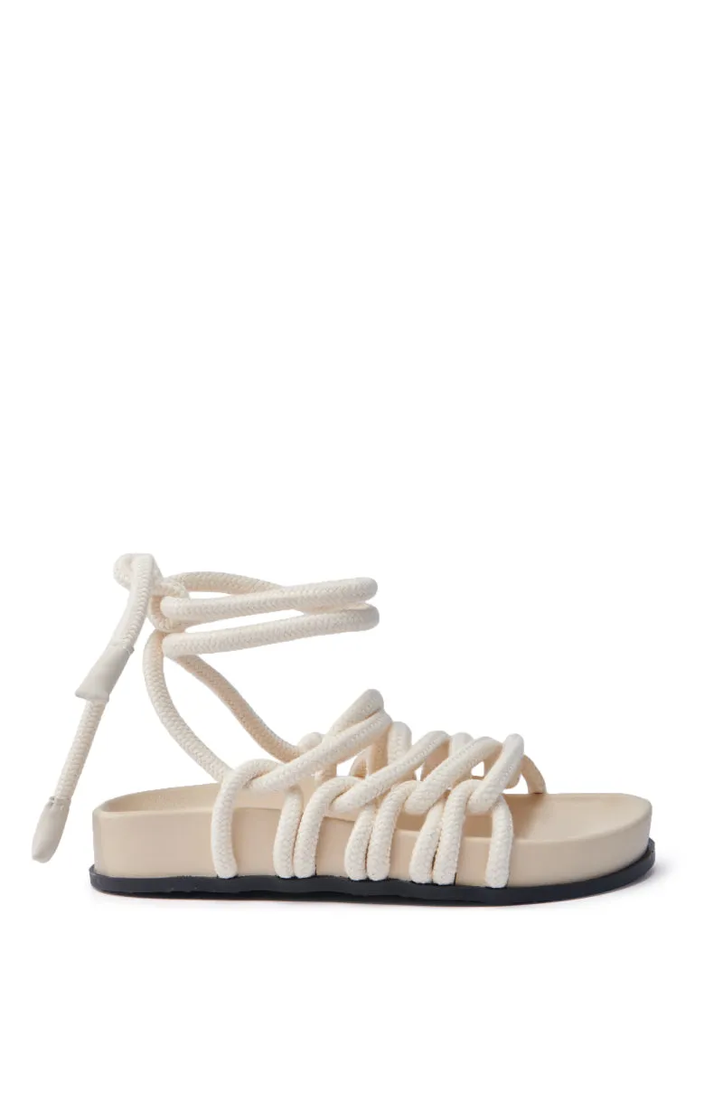 AKIRA EINER BONE ROPE FLAT SANDAL sold by AKIRA product image thumbnail 4