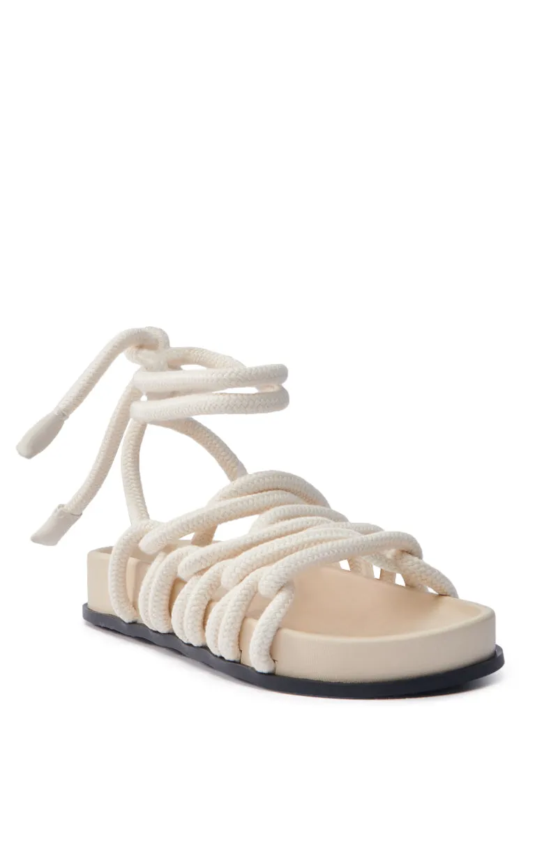 AKIRA EINER BONE ROPE FLAT SANDAL sold by AKIRA product image thumbnail 5