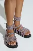AKIRA EINER PURPLE ROPE SANDAL sold by AKIRA