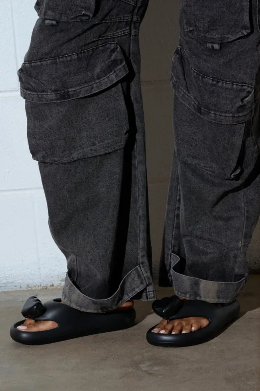 AKIRA COMPASSION BLACK SANDAL sold by AKIRA